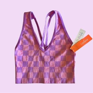 Women's Checked Brami - Colsier Violet/ Pink XS